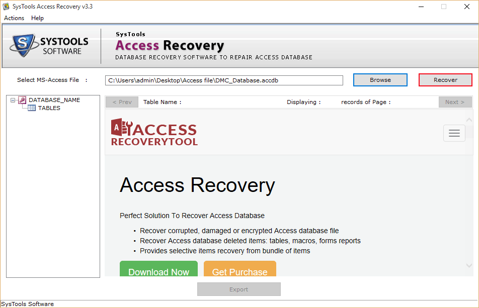 recover data